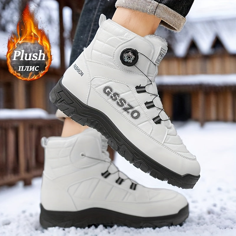 GSSZO Men's High-Top Hiking Boots with Height Increase - Slip-Resistant & PVC Sole, - -Terrain Boots Suitable for Urban Streetwear, Outdoor Trekking, Heavy-Duty Wear - Comfortable & Durable (Year-Round Use)