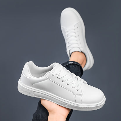 Men's Classic Black White Two-Tone Casual Flat Shoes