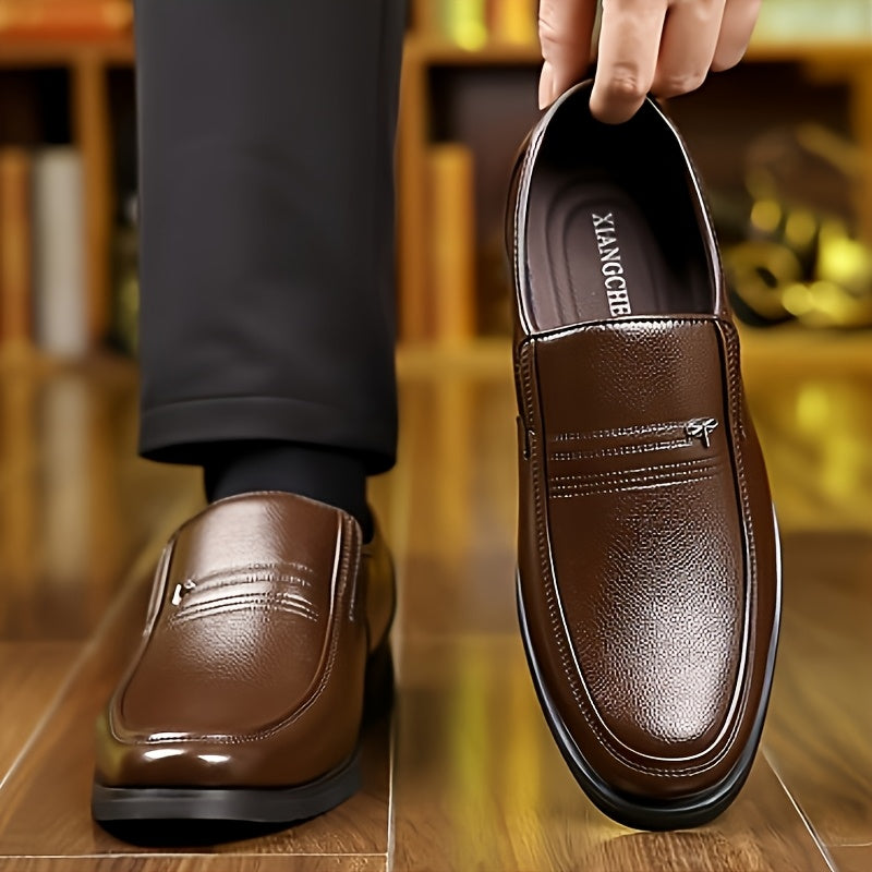 Men's Breathable Split Leather Loafers for Business & Casual