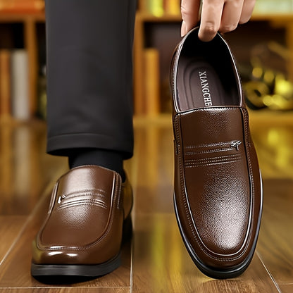 Men's Breathable Split Leather Loafers for Business & Casual