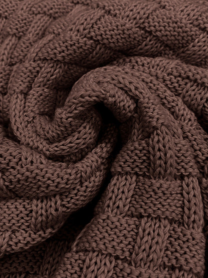 Men's Casual Waffle Pattern High Stretch Sweater, Chic Mature Pullover Sweater For Fall Winter