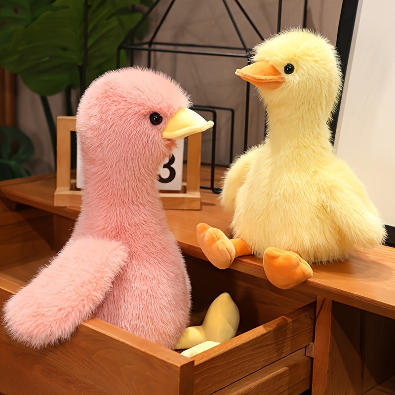 One Adorable Yellow Duck Plush Toy, Perfect for Cuddling, Ideal for Halloween Decorations Or As a Christmas Gift.