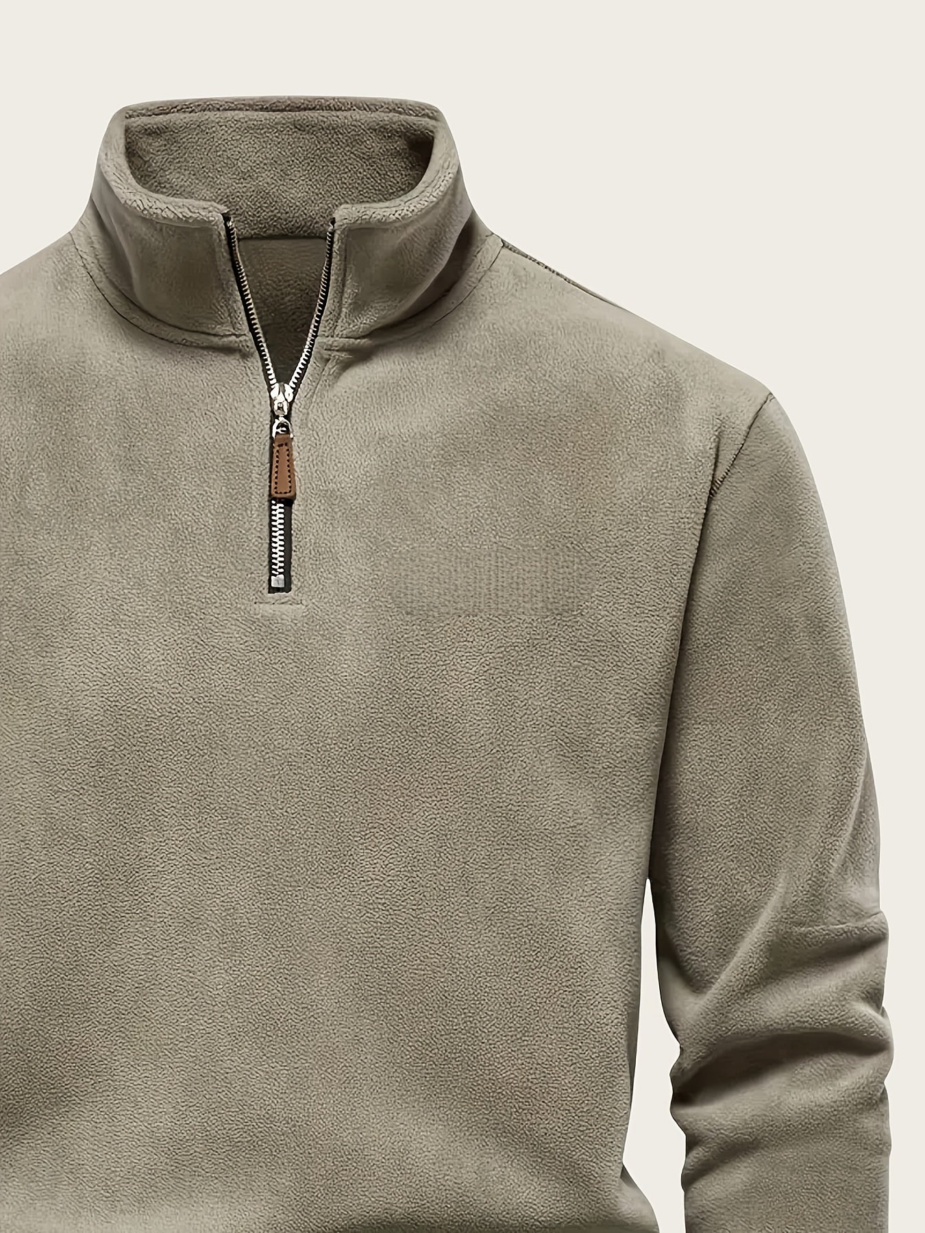 Men'S Heavyweight Full-Zip Hoodie - Thermal Winter Jacket with Zipper Closure, Stand Collar, Long Sleeve Cold Weather Coat for Skiing, Commuting - Thick Insulated Outerwear (Solid Color) - Easy-Care Zipper Front Closure, Wint