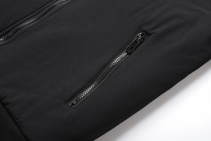 Men's Polyester Fleece Jacket - Basic 100% Polyester Stand Collar Zippered Sweatshirt - Non-Stretch, Solid Color Golf & Casual Outdoor Jacket - Spring/Fall All-Purpose Regular Fit Hiking, Camping, Streetwear & Indoor Use