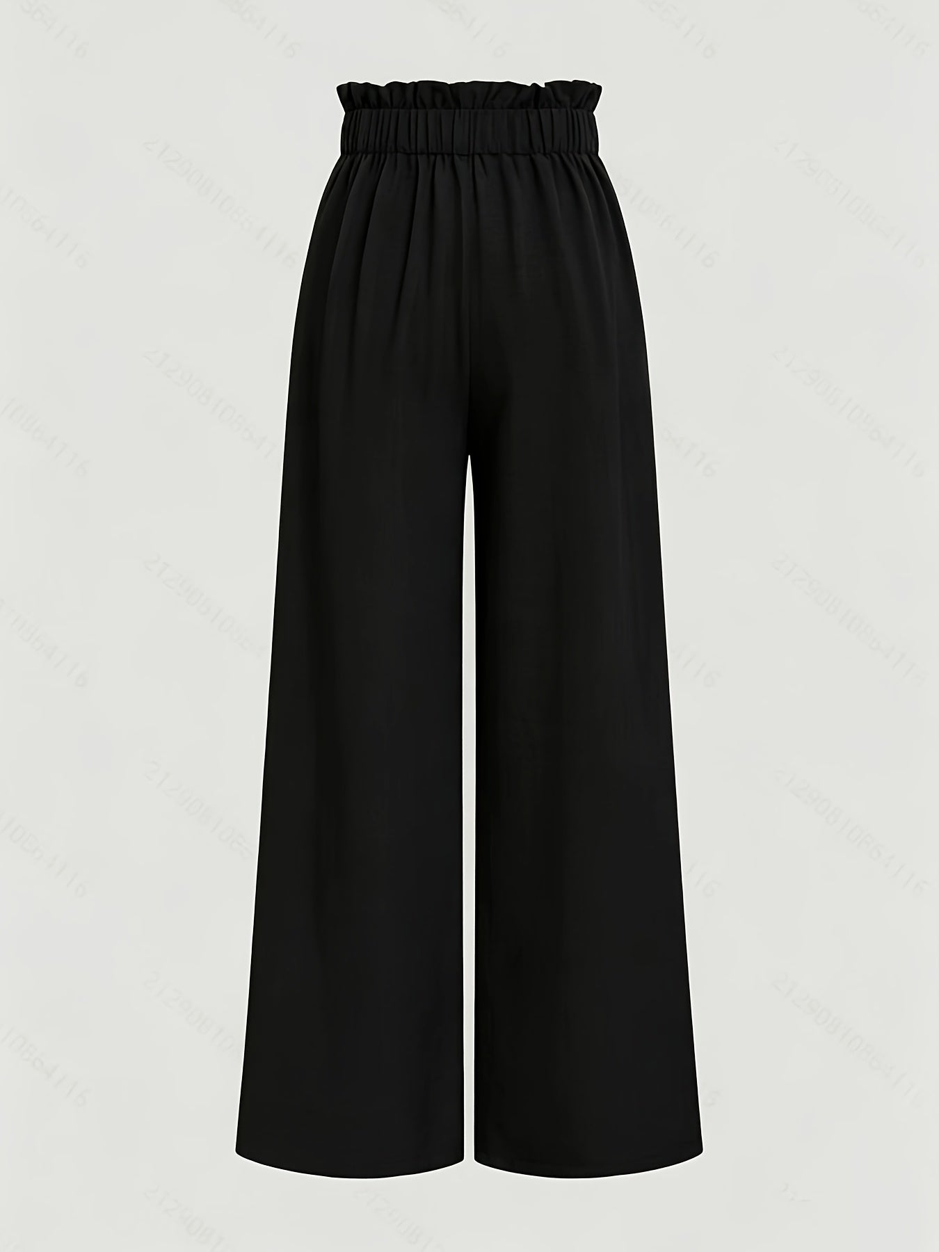 Women's High-Waisted Wide-Leg Trousers - Loose Fit Spring/Summer Pants