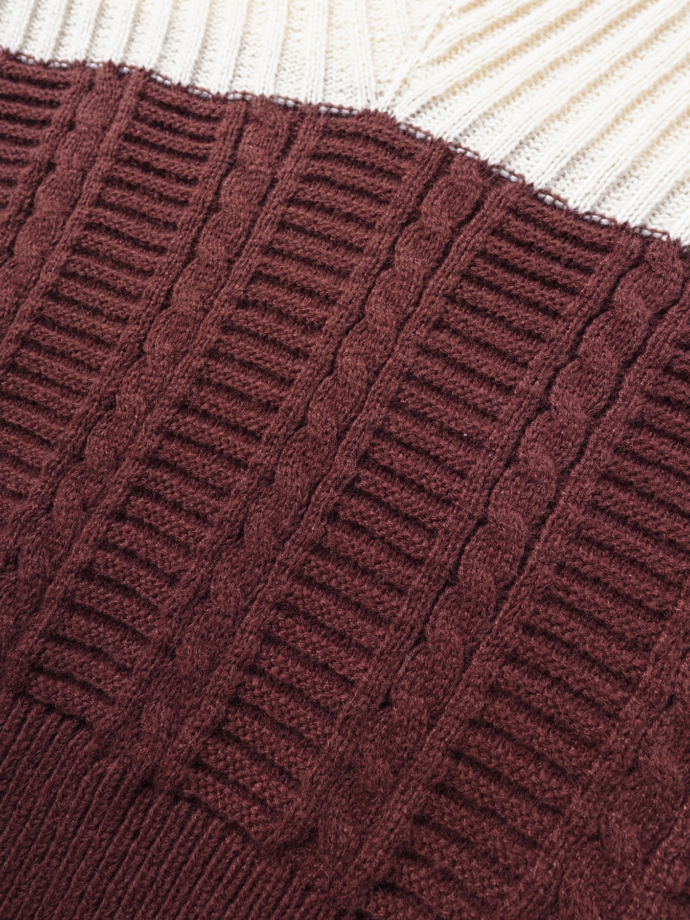 Men's Fashion Color-Block Striped Crew Neck Long Sleeve Casual Pullover, Trendy Elastic Warm Knitwear for Winter Outdoor Activities