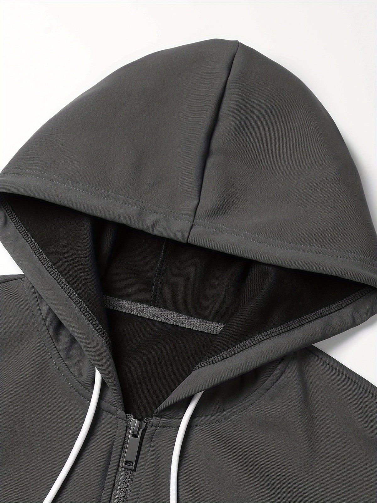 Men's Casual Hooded Zip-Up Softshell Jacket for Spring/Fall