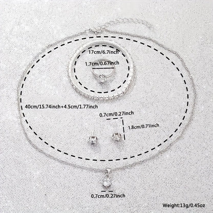 6pcs New Stylish And Simple Women'S Quartz Watch Set with Sparkling Rhinestone Accessories, Perfect for Weddings, Christmas, Thanksgiving, Valentine'S Day, Ramadan, Gifts for Girlfriends And Family, And The Best Choice for Bi