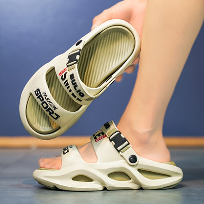 Men's Lightweight Breathable Summer Slippers with Non-Slip Sole