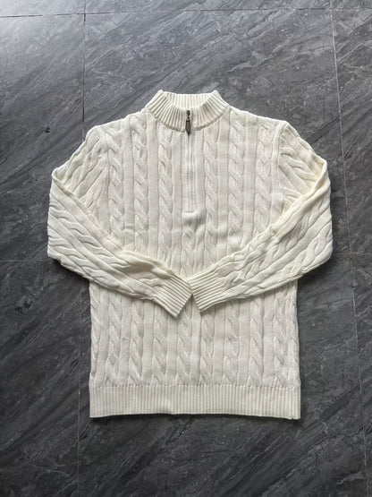 Men'S Casual Knit Sweater with a Half-Zip And Stand Collar, Perfect for a Relaxed Autumn And Winter Style