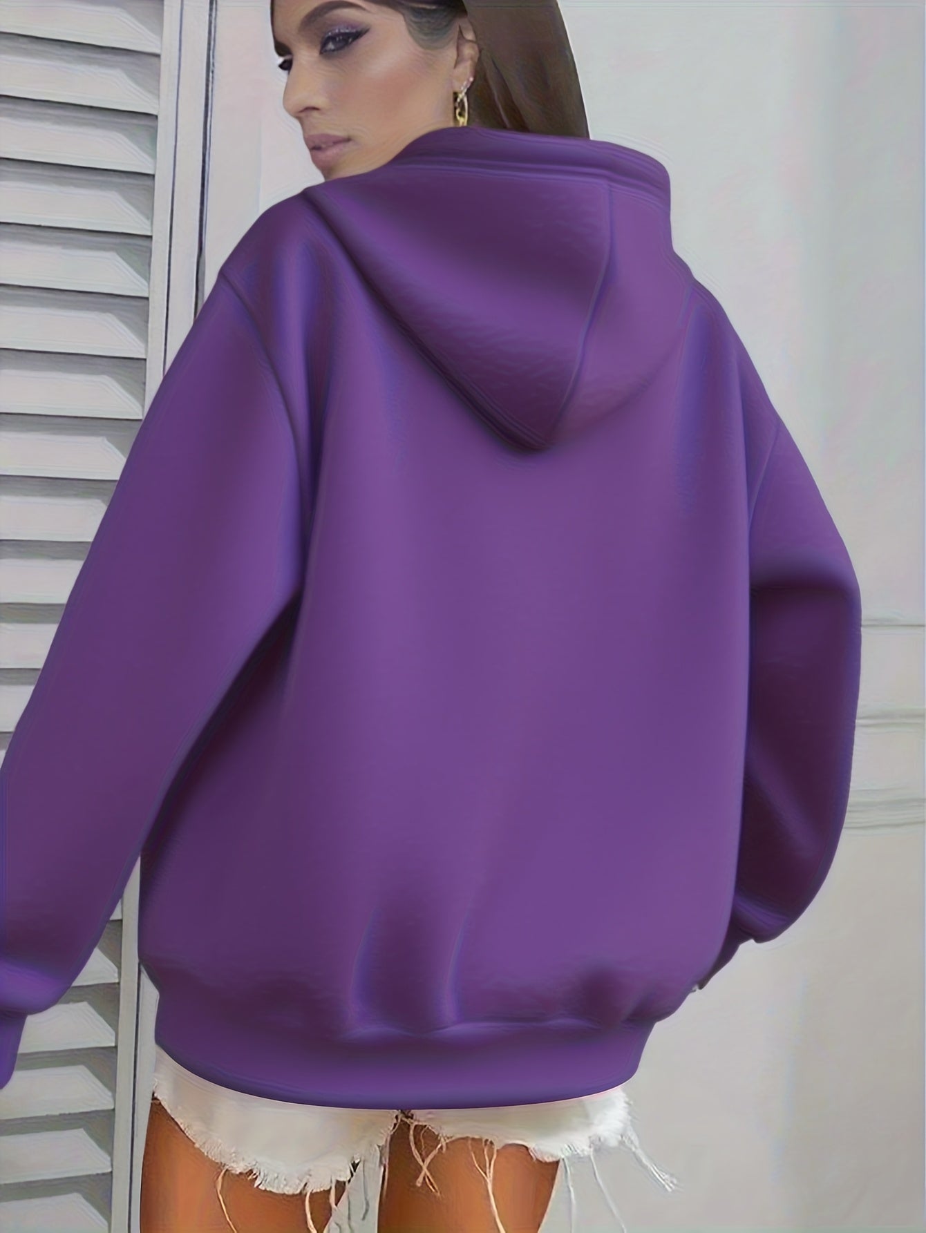 Women's Cozy Winter Hooded Sweater - Cute Deer & Reindeer Print with Hearts & Bows, Soft Warm Pullover, Machine Washable Casual Christmas Sweater for Holiday Parties & Casual Attire (Brown/White/Black) - Festive Deer Design,