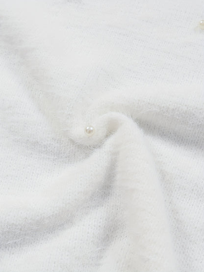 Մեծ չափս - Կանացի հարմարավետ դեղին V-ձև օձիքով սվիտեր՝ մարգարիտ կոճակներով և բրդյա եզրերով թևքերով - Ասիմետրիկ եզր, երկրաչափական նախշ, առօրյա ձմեռային սվիտեր առօրյա հագուստի համար, Ձմեռային հագուստ | V-ձև օձիքով սվիտեր | Մարգարիտ կոճակների մանրամասներ, Sw