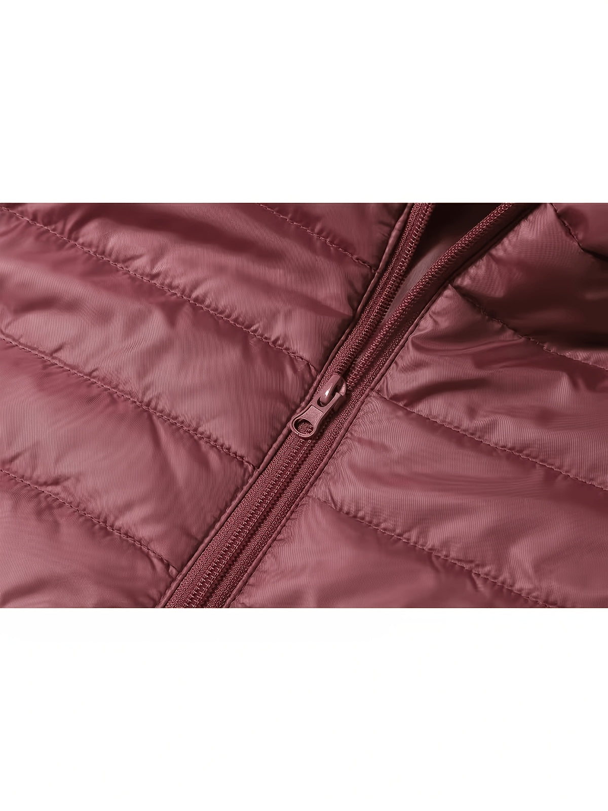 Men's Quilted Hooded Jacket with Ribbed Cuffs for Winter