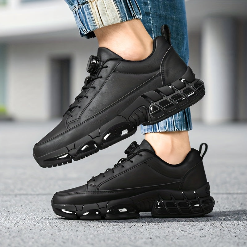 Men's Casual Rotating Buckle Sports Shoes, Trendy Versatile Comfortable Men's Shoes, Fashionable Road Running Shoes - ayq