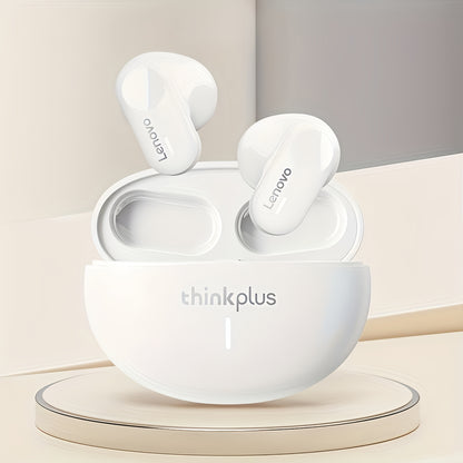Lenovo ThinkPlus LP19 անլար ականջակալներ լիցքավորման պատյանով, Hi-Fi ձայնի որակ, անլար 5.0, վերալիցքավորվող USB-C, Smart համատեղելիություն, սպիտակ