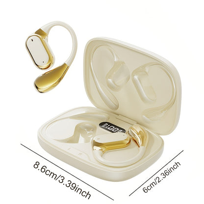 SENBOWE Wireless Earbuds with Digital Display Charging Case - Touch Control, Condenser Mic, Non-Waterproof, Open-Back Design, USB Charging, Type-C, for Gaming & Cellphones, Adult - Plastic Material