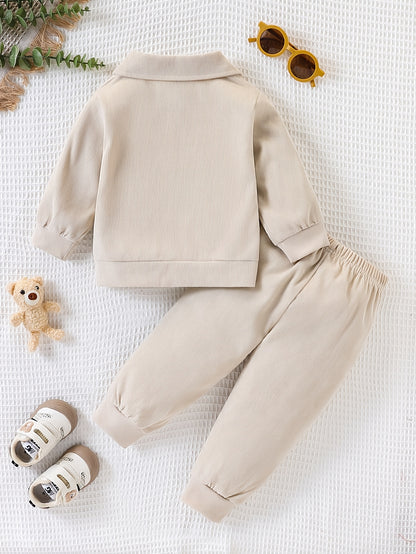 Toddler Boys' Corduroy Shirt Jacket and Pants Set for Spring/Fall