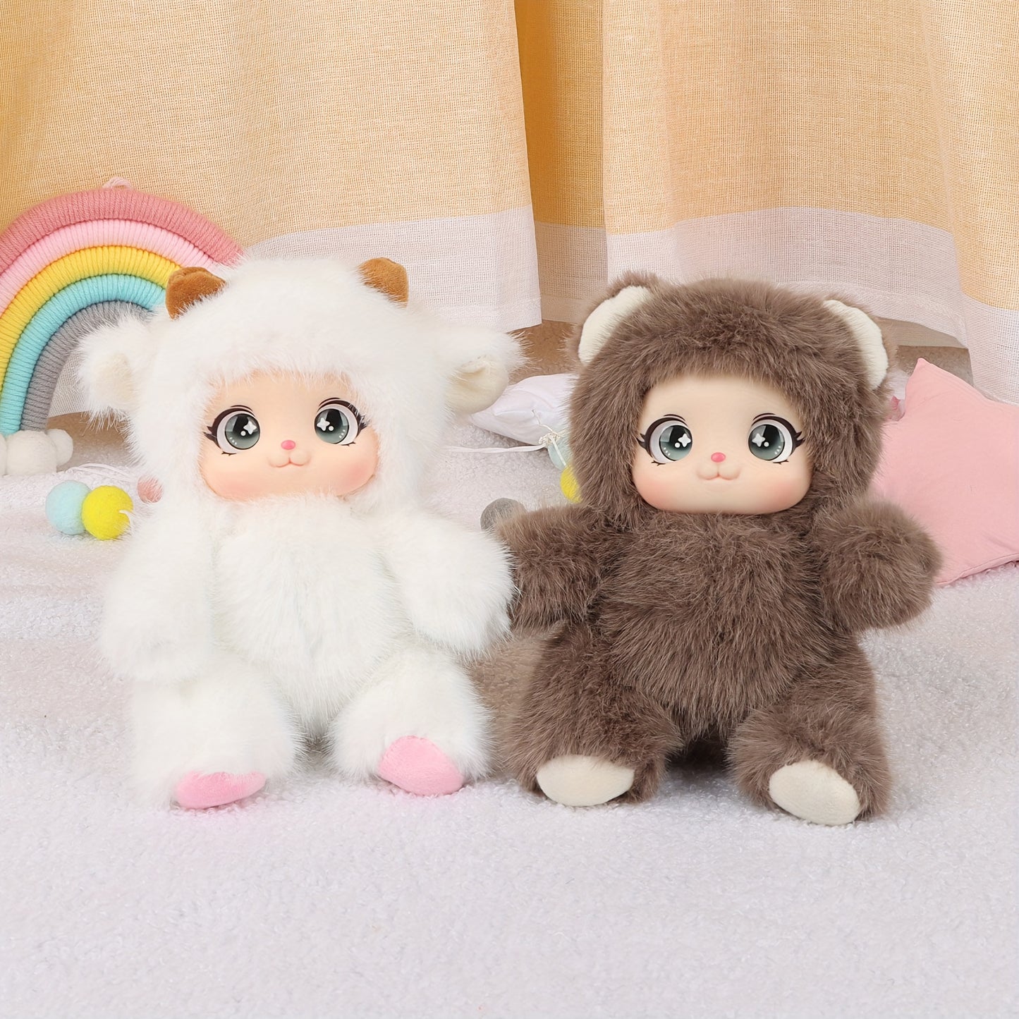 AURAESIN Plush Toys - Super Soft Huggable Bunny Bear Sheep Dolls, // Cuddly Stuffed Animals Suitable for Bedside & Desk Decor, Christmas Gifts for & s