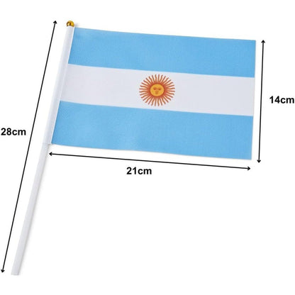 10pcs Argentine Flag Decorations Polyester Cheering Banners