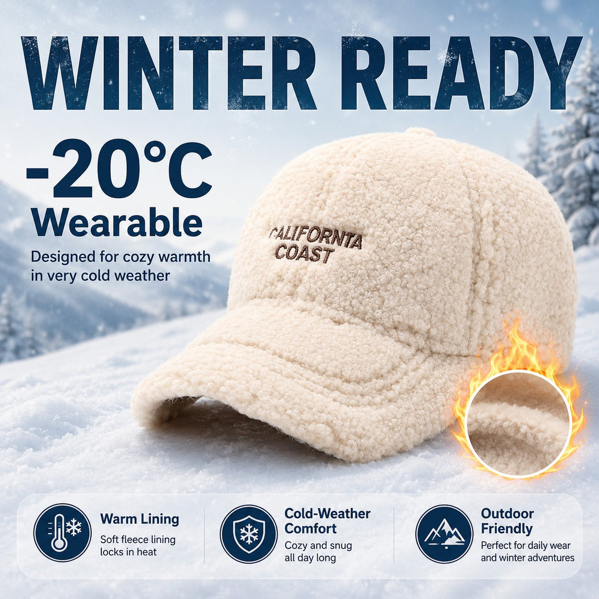 Women’s Warm Plush Baseball Cap, Casual Street Style for Fall and Wint