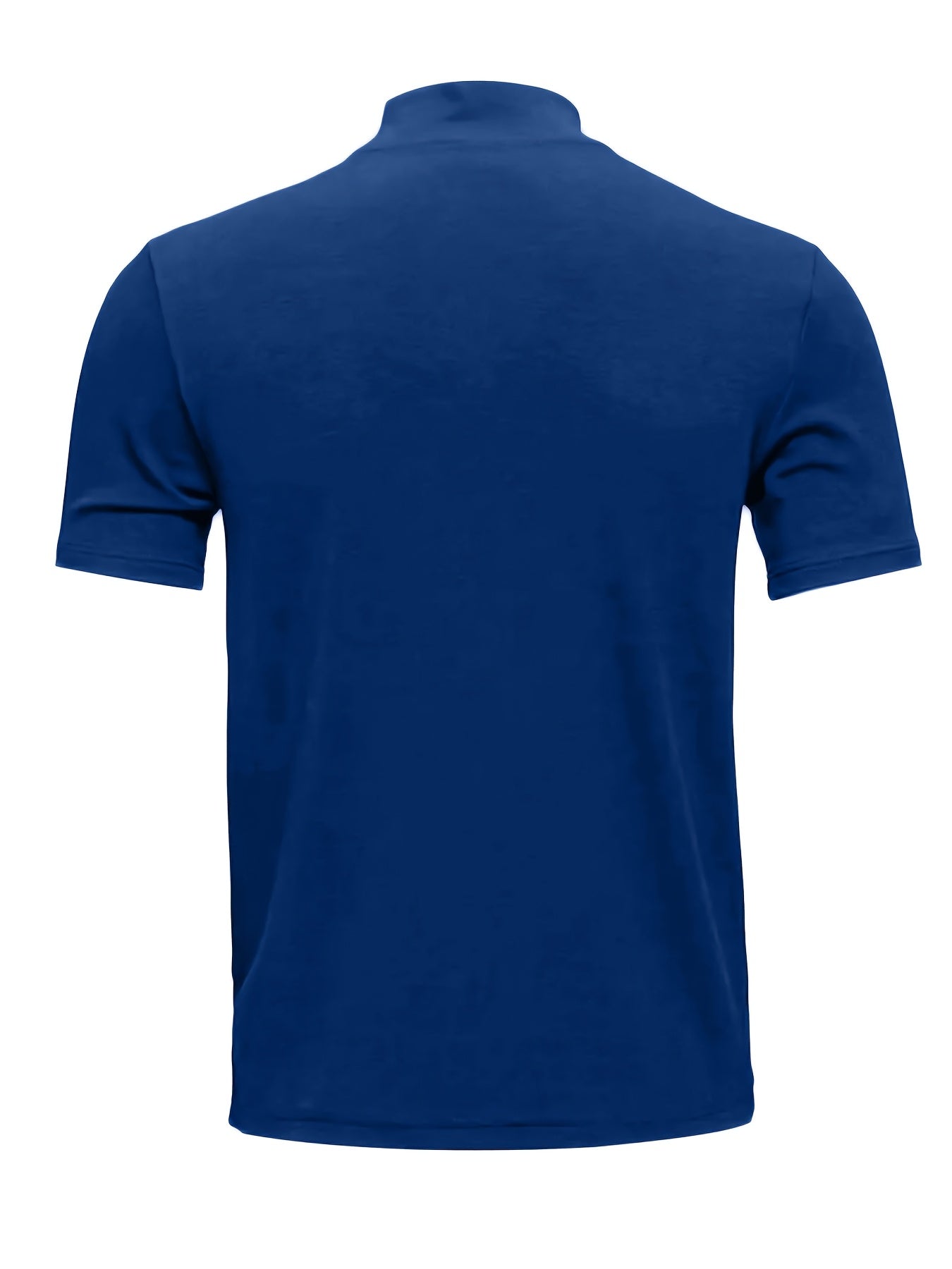Men's High-Neck Short-Sleeve T-Shirt for Spring and Summer - Fashionable, Comfortable, and Essential for Casual Wear - ayq