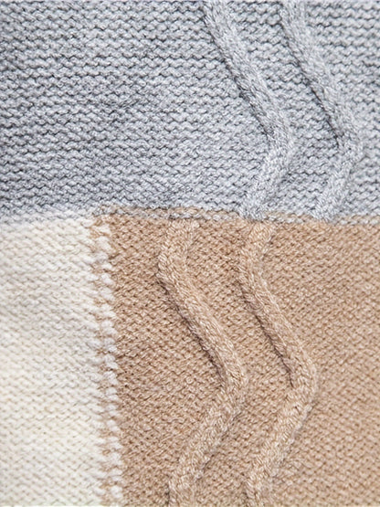 Տղամարդկանց գունագեղ ժակարդե սվիտեր կլոր վզով աշնանային և ձմեռային համար