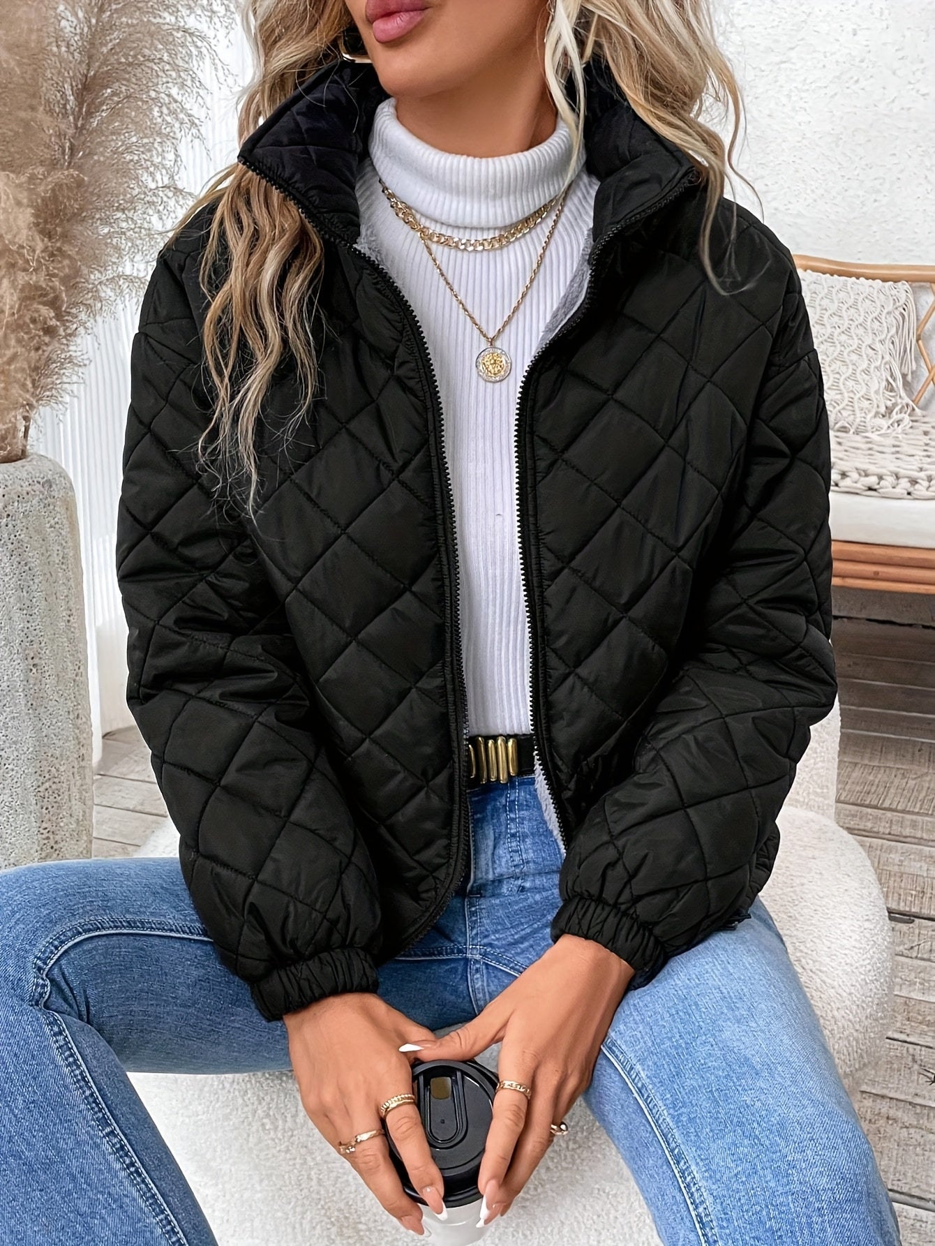 Կանացի աշնանային և ձմեռային վերարկու 41441868 Աշնանային և ձմեռային տաք վերարկու, էլեգանտ և յուրահատուկ