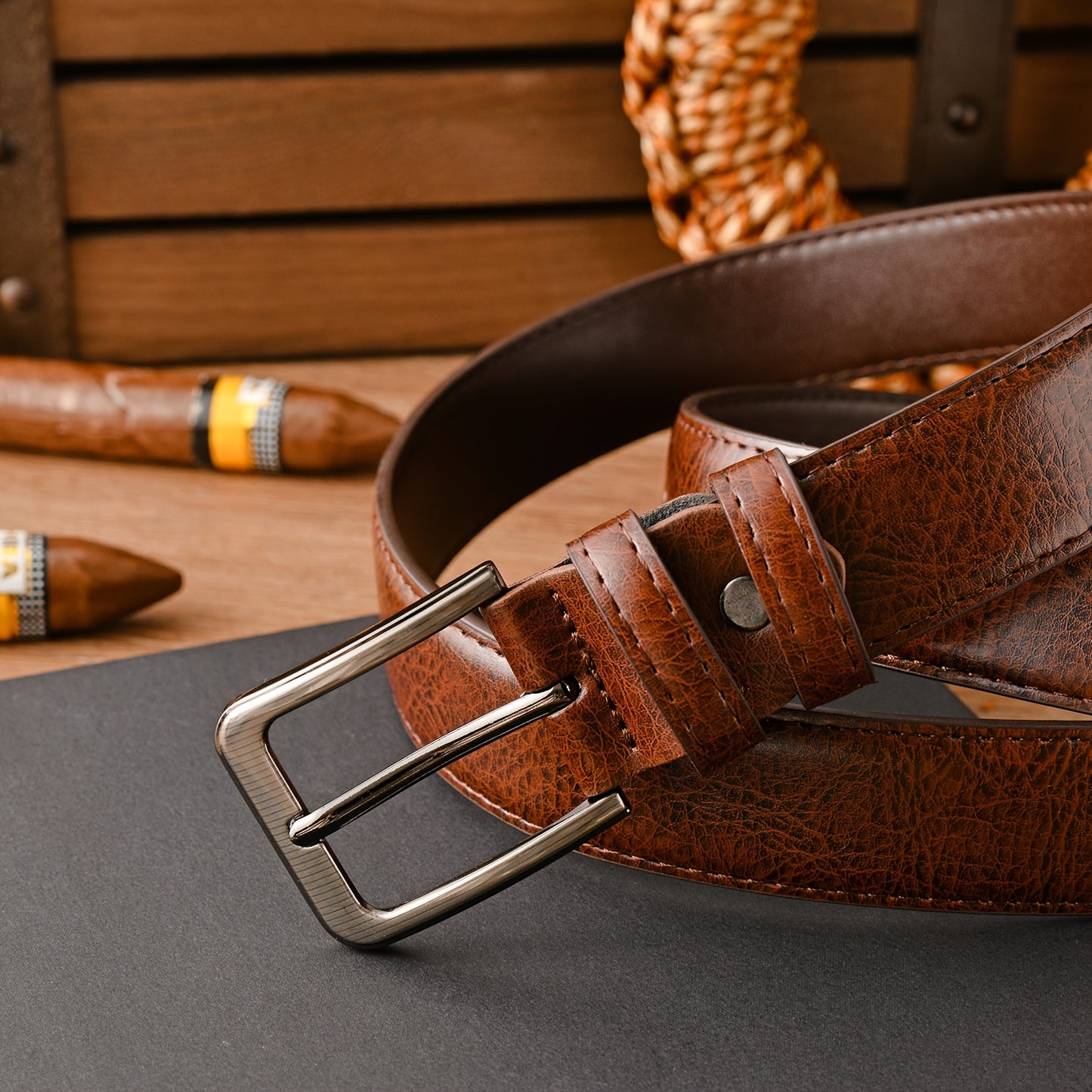 Men's Belt 3pcs Set, Stylish Business Belt + Wallet + Keychain Gift Box Combo, Perfect for Holidays and Office Outings, Ideal Present for Family, Loved Ones, Friends