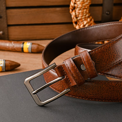 Men's Belt 3pcs Set, Stylish Business Belt + Wallet + Keychain Gift Box Combo, Perfect for Holidays and Office Outings, Ideal Present for Family, Loved Ones, Friends