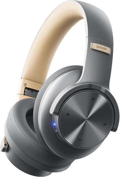 Picun B8 Bluetooth Headphones, 120H Playtime Headphones Wireless Bluetooth with 3 EQ Modes, Low Latency, Hands-Free Calls, over Ear Headphones for Travel Home Office Cellphone PC Black