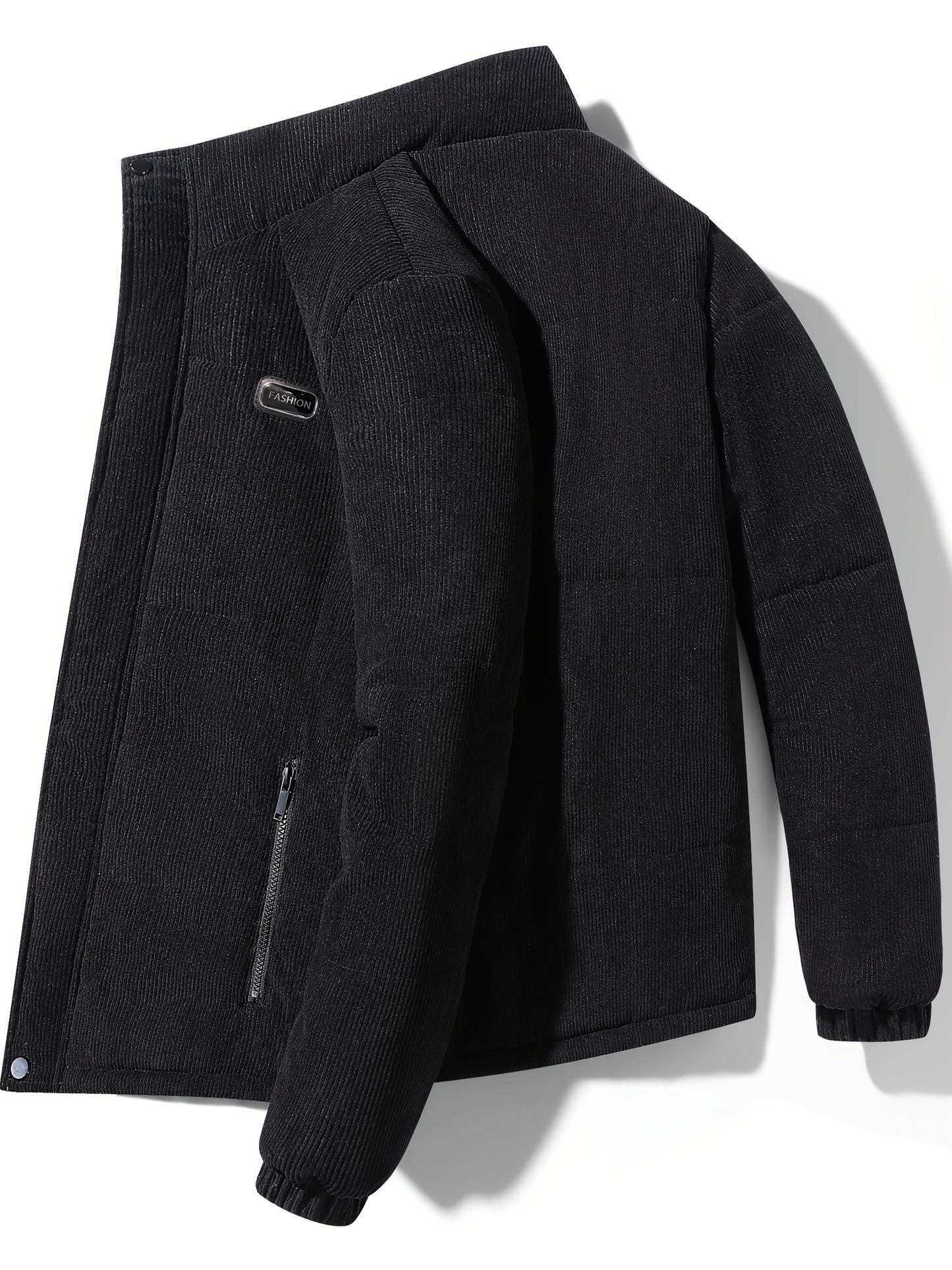 Men'S Heavyweight Winter Jacket - Thermal Insulated Cold Weather Coat with Full-Zip Closure, Front Zipper Pocket - Brown Outer Shell for Everyday & Formal Use - Non-Stretch Fabric Construction - Fall/Winter Outerwear, Winter