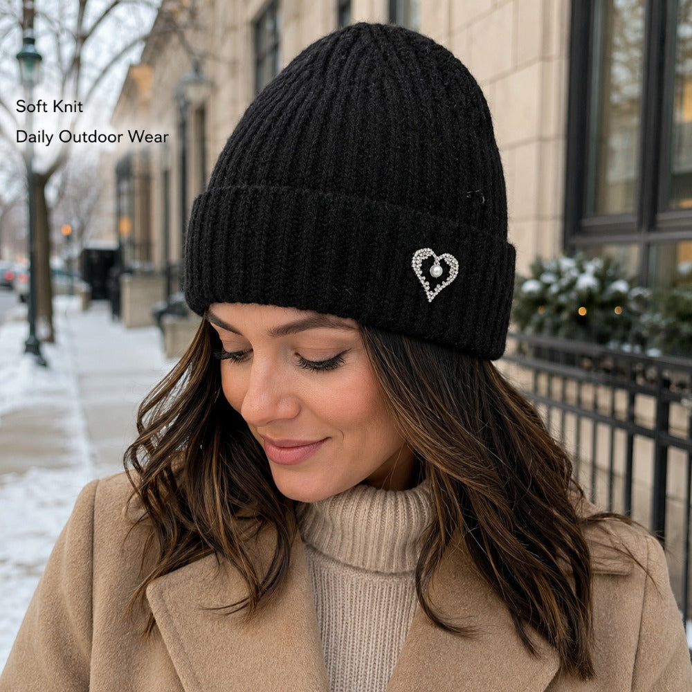 Women's Soft Stretch Winter Beanie Knit Hat for Outdoor & Urban Wear
