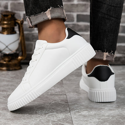 Men's Classic Casual Lace-Up Sneakers with Lightweight EVA Sole