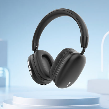 Wireless Headphones with Head-Mounted Design and Long Battery Life