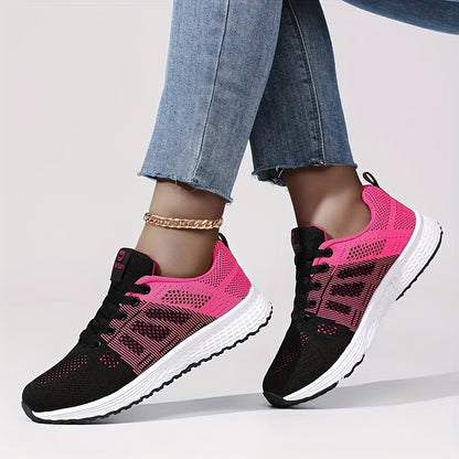 Hot Selling Fly Mesh Breathable Casual սպորտային կոշիկներ կանանց համար, թեթև և հակասայթաքող վազքի կոշիկներ