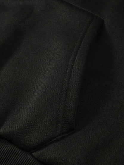 1 Set of 2pcs [Warm Fleece Jacket Set for Boys] Comfortable Fleece Jacket Boy Zip Hoodie And Pants Set | Letter Print, Long-Sleeved Casual Sportswear with Pockets, Perfect for Autumn And Winter Jogging And Outdoor Activities,