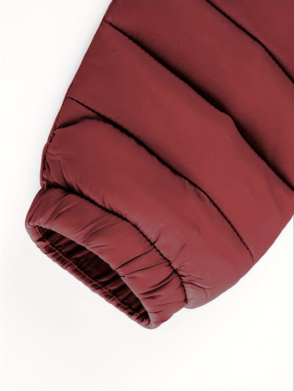 Կանացի թեթև, սև, գլխարկով ձմեռային բաճկոն՝ գրպաններով - Էլեգանտ երկար թևքերով վերնազգեստ, նեյլոնե նյութ, կայծակաճարմանդով դիզայն, իդեալական է առօրյա կամ ճանապարհորդության համար, ձմեռային վերարկուներ