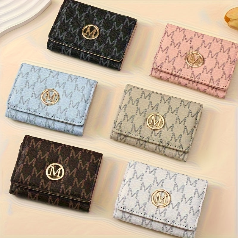 2025 New Women's Wallet Short European and American PU High-end Coin Purse Printed Multi Card Slot  Wallet Wallet Card Holder