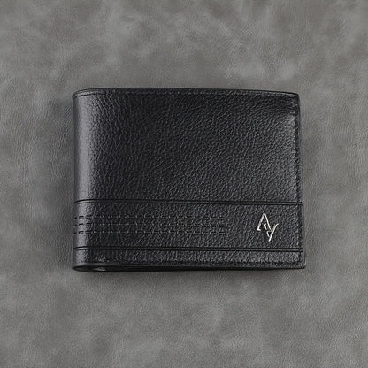 Men'S Large Capacity Lightweight Wallet - Business Casual & Everyday Use with Golden-Tone Hardware, Multiple Card Slots, Cash Pocket & ID Window - Durable Synthetic