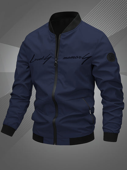Տղամարդկանց Letter Embroidered Casual Bomber Jacket Gifts Best Sellers