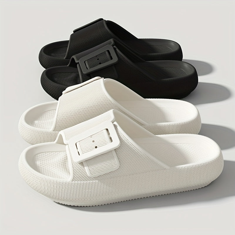 Men's Casual EVA Slippers with Adjustable Buckle and Non-Slip Sole
