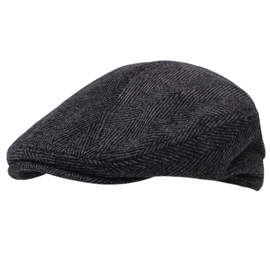 Men'S Knit Fabric Flat Cap - Textile Material ≥80%, Herringbone Pattern, Hand Wash/Dry Clean, Leisure Sun Hat, Mixed Color (1-Pack)