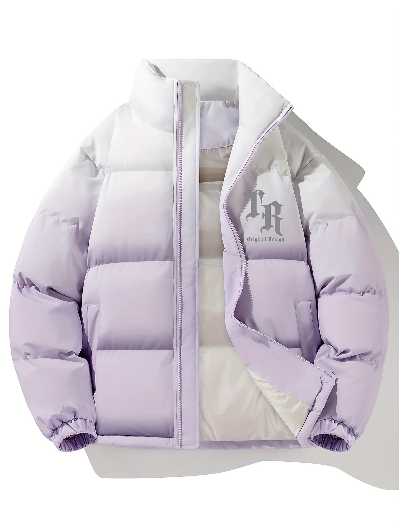 Տղամարդու գունային բլոկներով կարված բաճկոն - հարմարավետ բրդյա ծածկույթով ձմեռային բաճկոն՝ կանգնած օձիքով, կայծակաճարմանդով և բազմաթիվ գրպաններով՝ ամենօրյա հագուստի համար, ձմեռային բաճկոն, հաստ