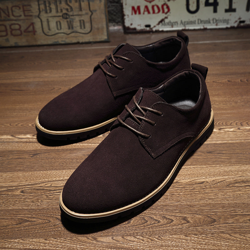 Men's Classic Lace-Up Oxfords with Cushioned Sole, All-Season