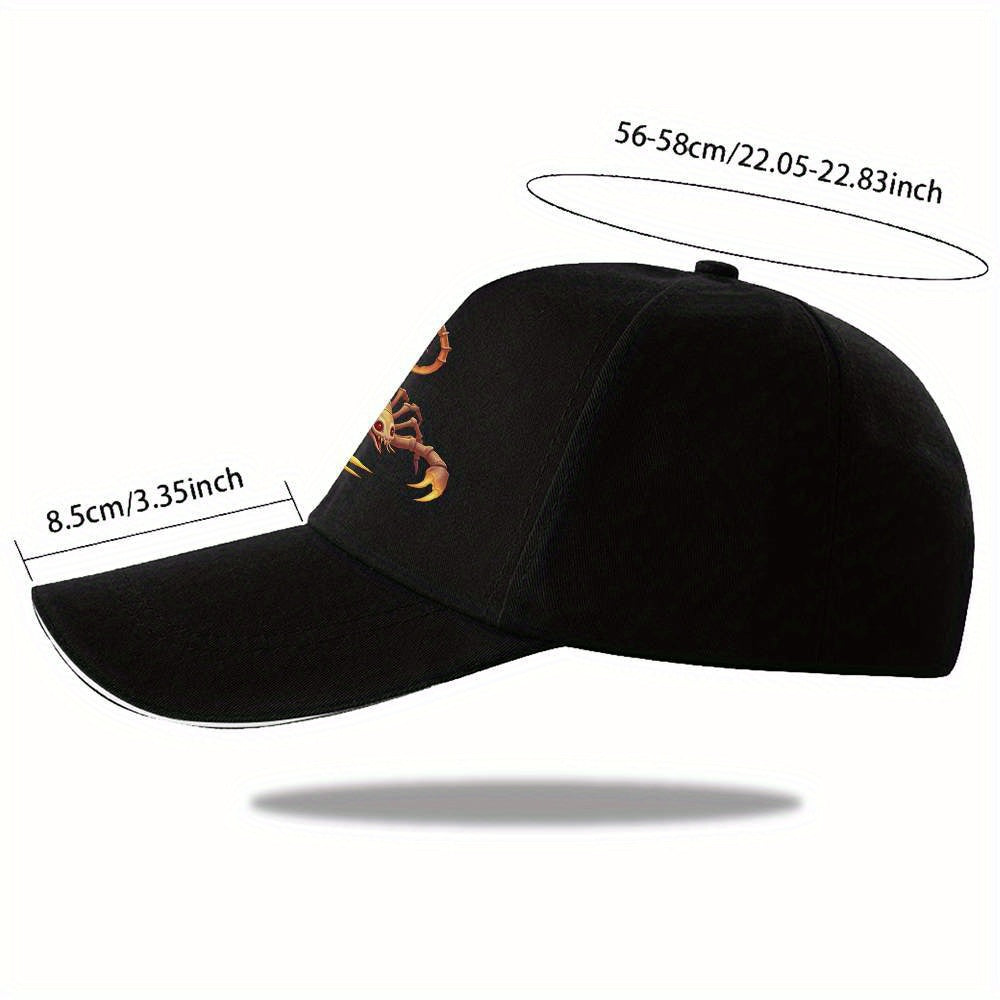 Unisex Scorpion Print Baseball Cap for Outdoor Sports