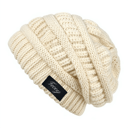 Unisex Chunky Polyester Beanie for Fall and Winter