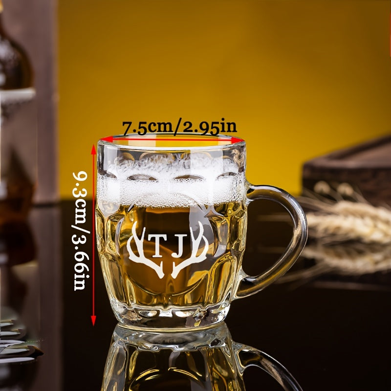 Personalized Glass Beer Mug Set for Wedding Groomsmen Gifts