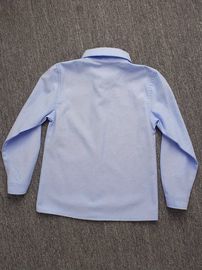 Boys' White Long Sleeve Dress Shirt for School Uniforms