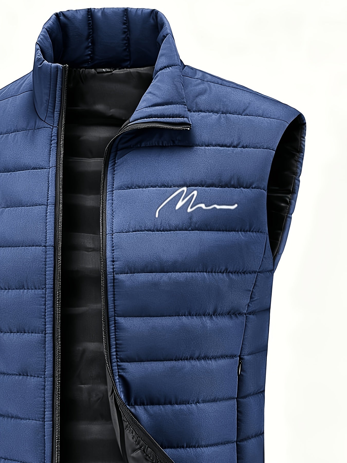 Men's Sleeveless Casual Polyester Vest - Lightweight & Warm
