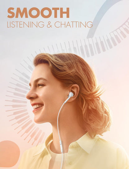 Antool Wired Earbuds,【Ultra Clear Calls & No Noise】 Headphones Earbuds Wired 3.5Mm, In-Ear Earphones with Mic, Compatible with Iphone/Ipad/Android/Laptop/Pc 【2 Pack】